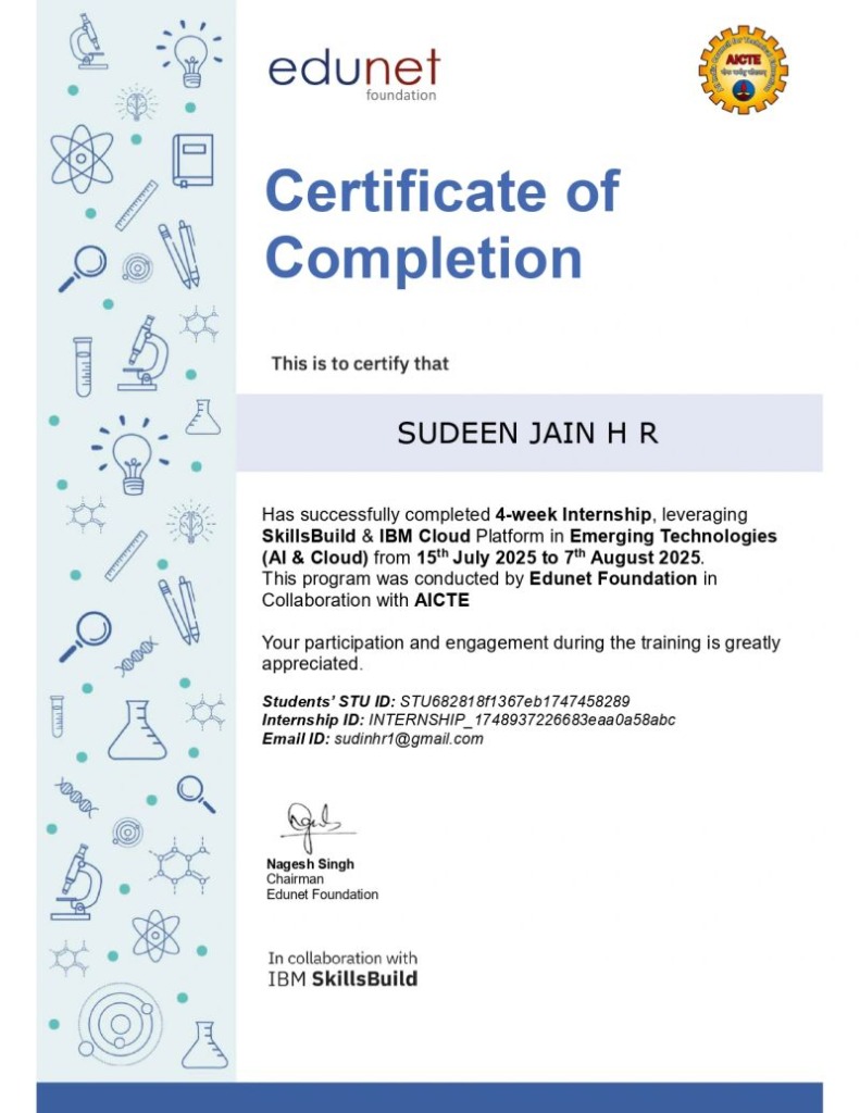 Emerging Technologies Internship - AI & Cloud